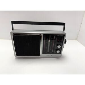Vintage GE AM FM Portable Radio General Electric 7 2857A AC Tested Working